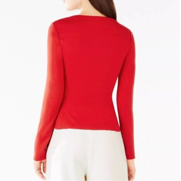 Red zip up blouse - Picture 7 of 8